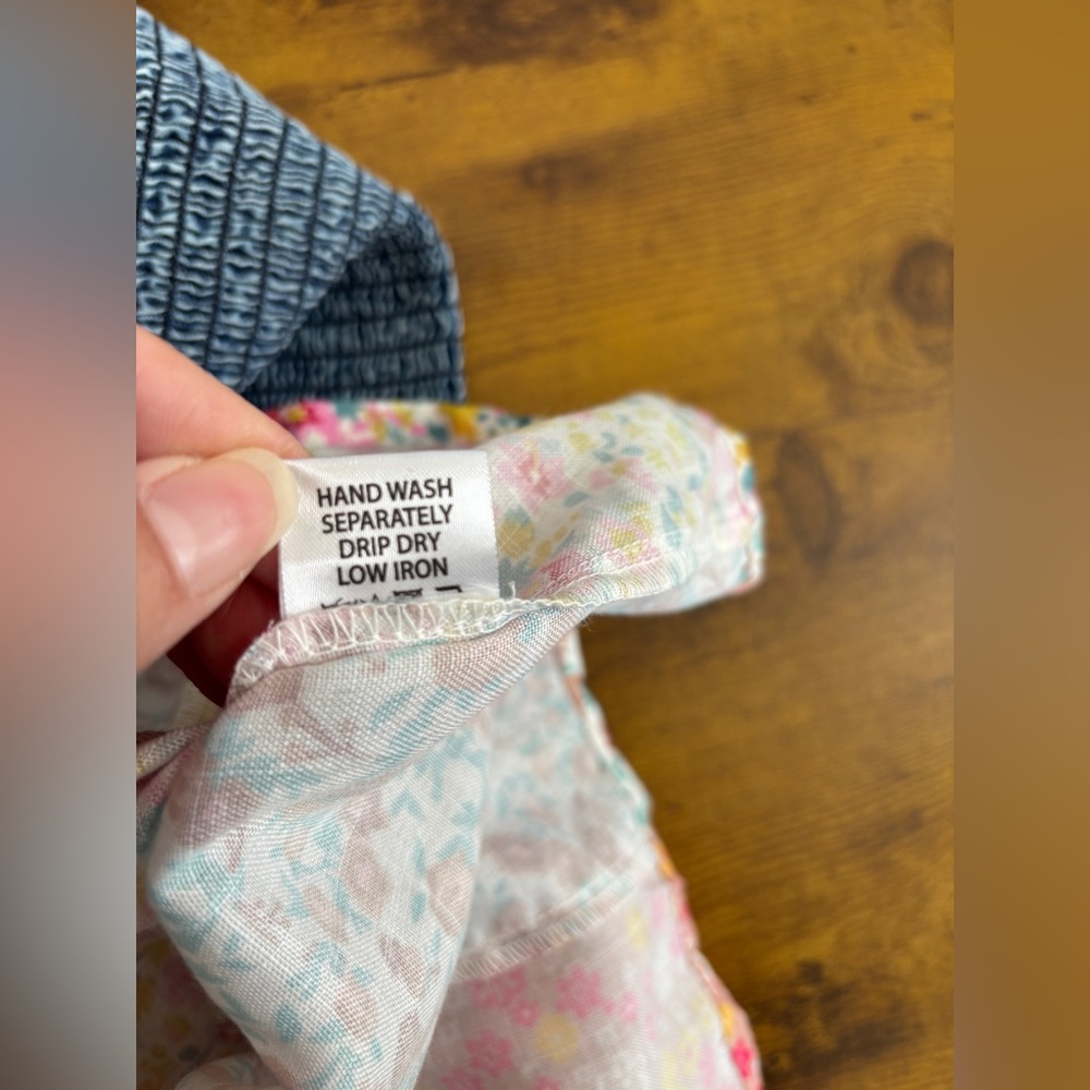 Young Threads Boho Patchwork Floral Smocked Mini … - image 5